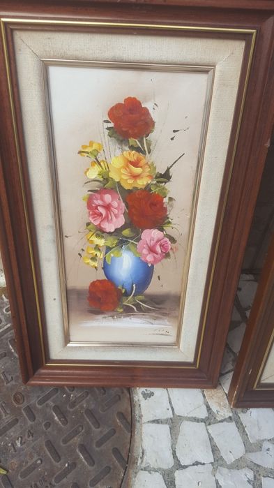 3 lindas pinturas a óleo em tela
