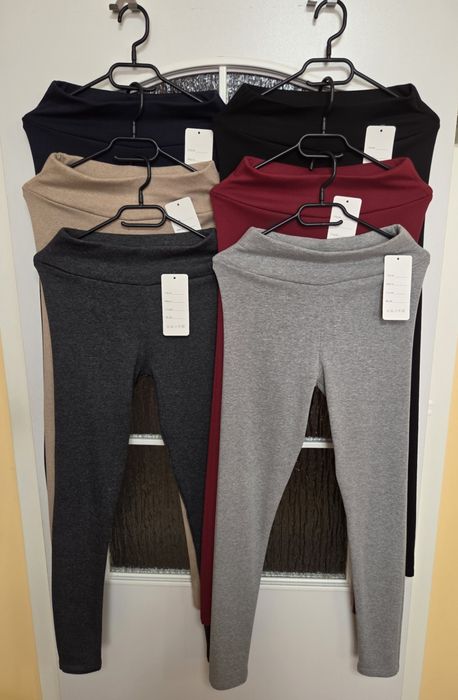 Legginsy Damskie Bordowe S/M 39