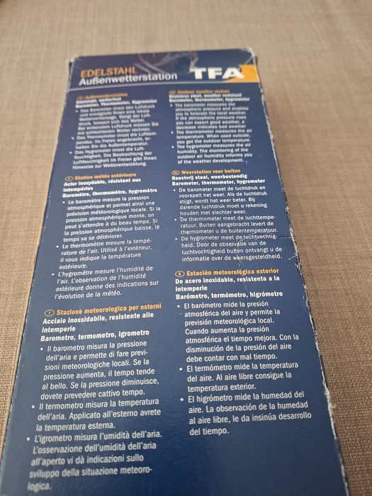 TFA Dostmann Analogowa stacja pogodowa, stalowa-Nowa.