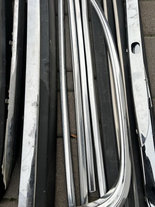 Хром bmw e38, молдинги, молдинг бамперу