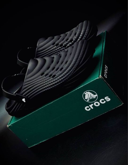 Мужские шлепанцы Crocs Black на любой вкус удобные мягкие кроксы черные