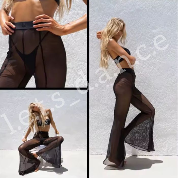 Прозорі штани, брюки сітка, штаны сетка для танців, хілсу, купальник