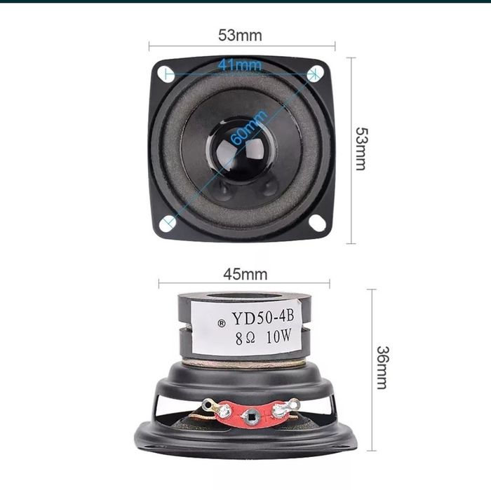 Динамики широкополосные 2 шт комплект. 4 Ом,10 W.Звуковая колонка.нова