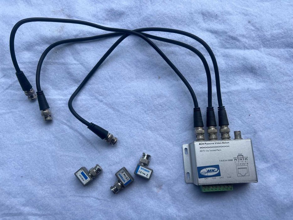 Transmiter TRANSFORMATOR VIDEO kamery analogowej  cctv po skrętce LAN