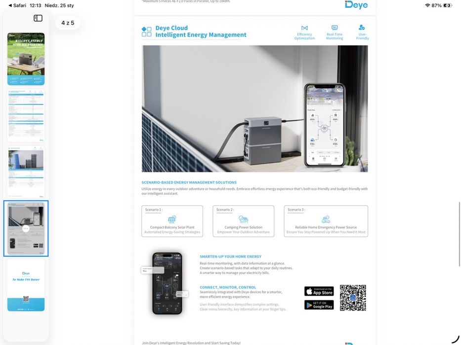 DEYE AE-F2.0-2H2 to kompletny ALL IN ONE! Inwerter+Bateria 2 kWh!