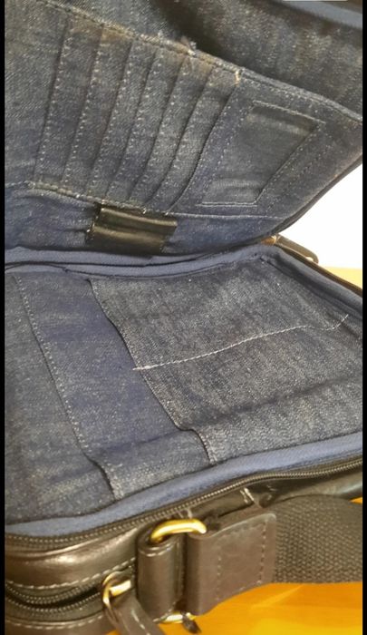 Bolsa tiracolo em pele legítima, masculina, 22x27