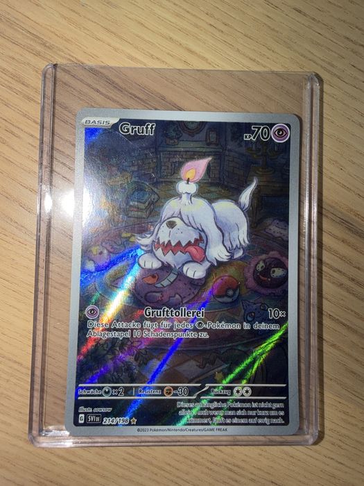 Karta Pokemon Gruff 214/198 IR | Niemiecka DE (Greavard) | Stan NM/M
