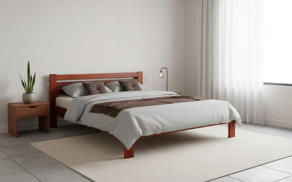 Стильная Кровать "Алекс" 140×200 натуральное дерева (сосна)