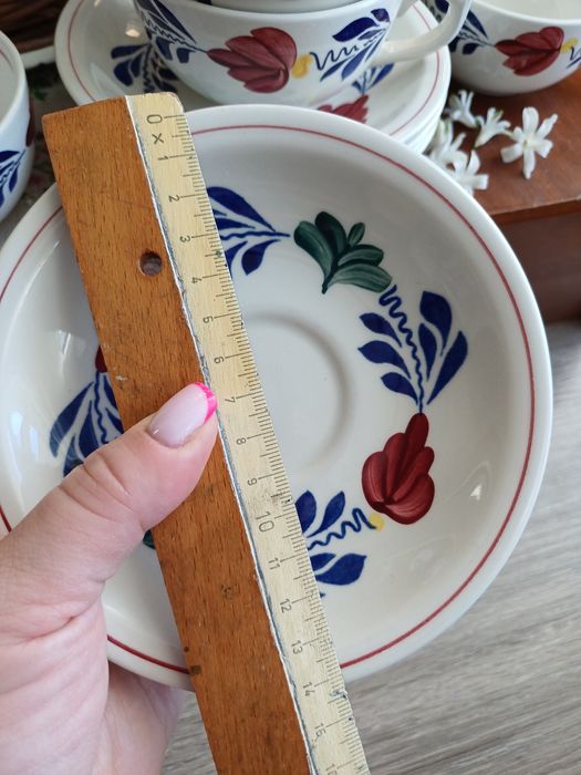 Boch Belgium la louviere filiżanki spodki zestaw kawowy