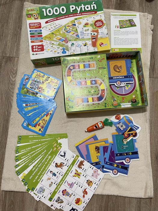 Gra 1000 pytań liściani carotina 3-6lat kompletne karty clementon
