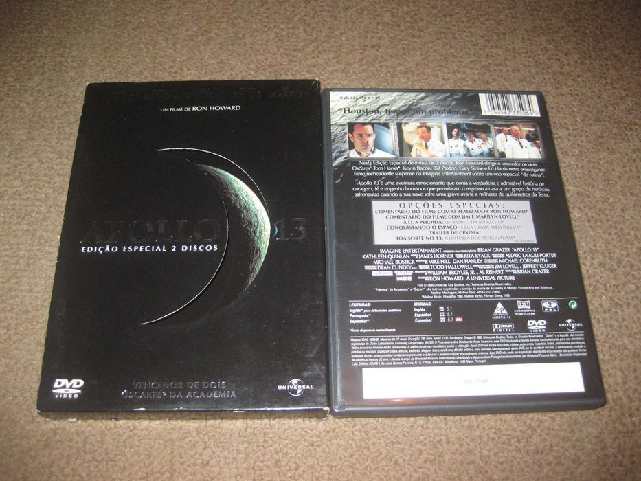 "Apollo 13" com Tom Hanks/Edição Especial com 2 DVDs e em Slidepack