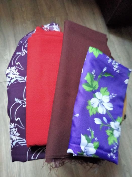 Отрезы тканей остатки