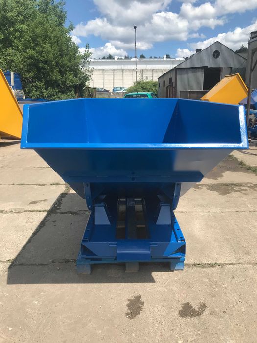 Duży Kontener Samowyładowczy TK 1100 (1100L) Koleba na Wózek Widłowy