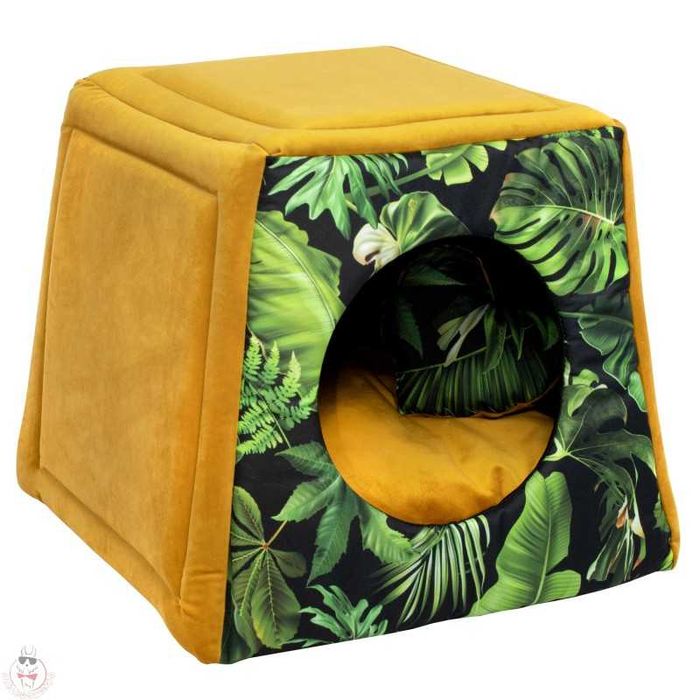 Legowisko Przytulne Kojec Dla Psa Kota Budka Rozmiar M + PODUSIA SERCE