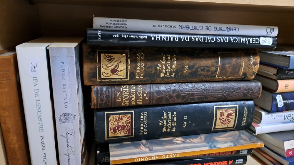 Livros antigos em pele