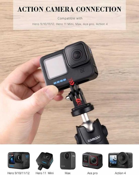 Statyw Lammcou JZS0045 tripod z kijem 23–45 cm nowy