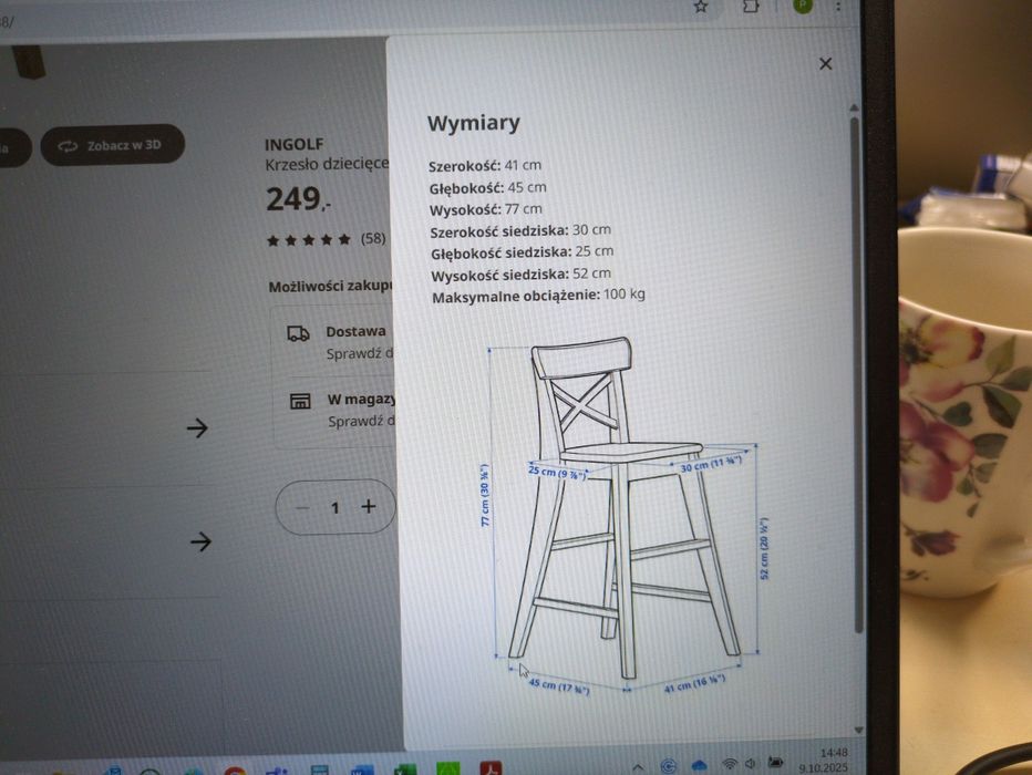 Krzesełko dziecięce Krzesło dziecięce IKEA