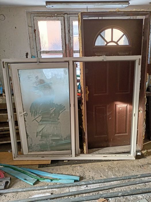 Okno dwuskrzydłowe z demontażu 188x152