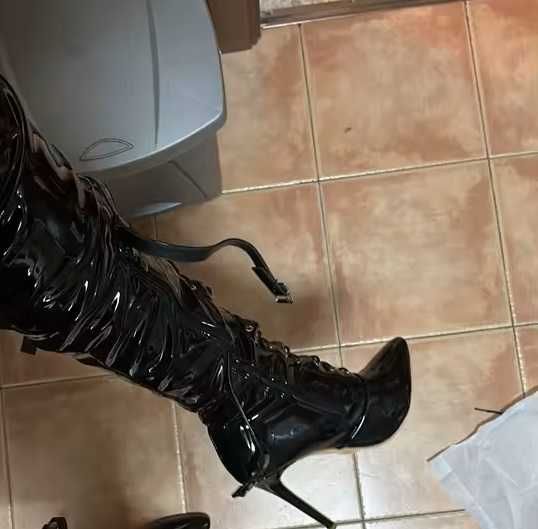 Kozaki za kolano wiązane w 3 kolorach