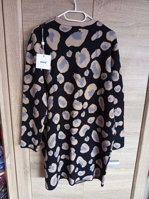 Płaszczyk wiosenny sweterkowy wiskoza