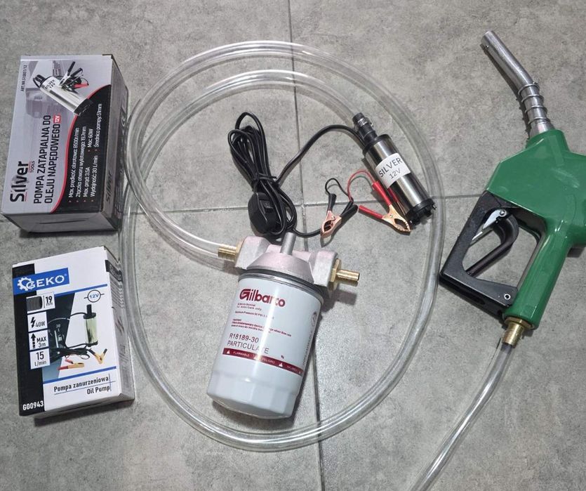 Насос для перекачки відкачки палива топлива, д.т.  12v/24v - 38мм 50мм. фільтр тонкого очищення  шланг рукав пістолет  фильтр очистки топлива дизеля