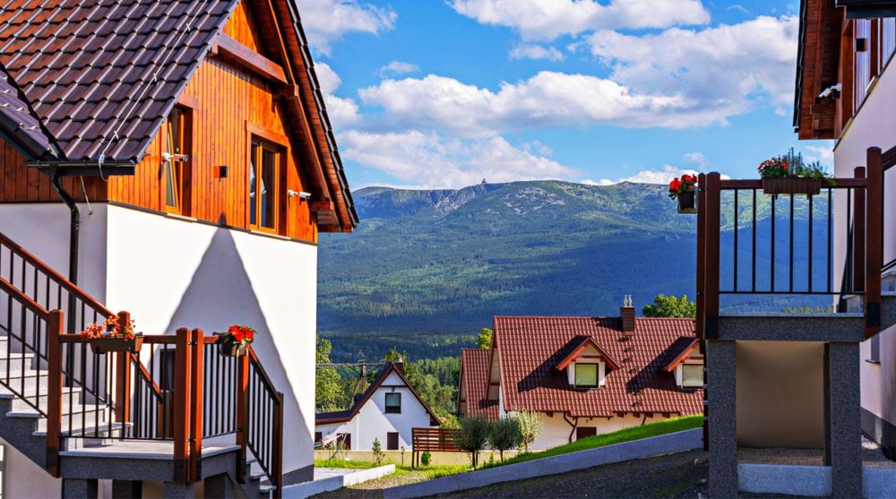 Domek nr 3 z widokiem na Góry Jacuzzi Szklarska Poręba ferie zimowe