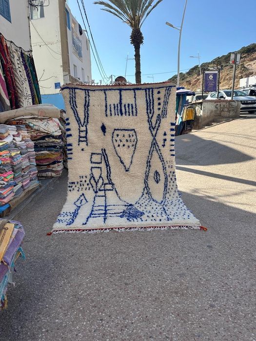 Tapete Azilal Marroquino ,Handmade 250x150 100%sheep wool 100