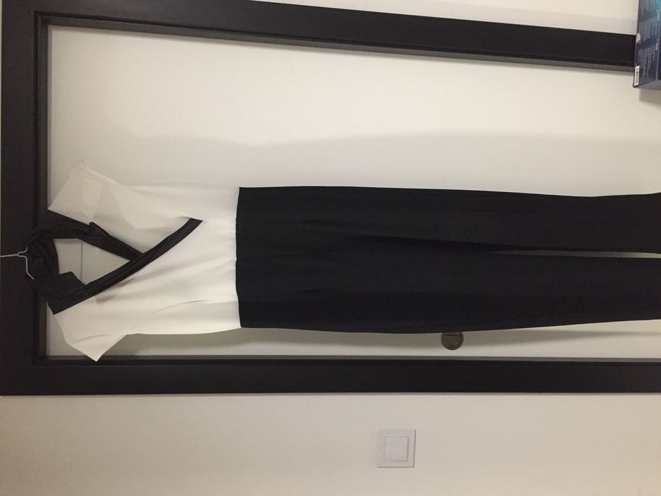 Macacão preto e branco