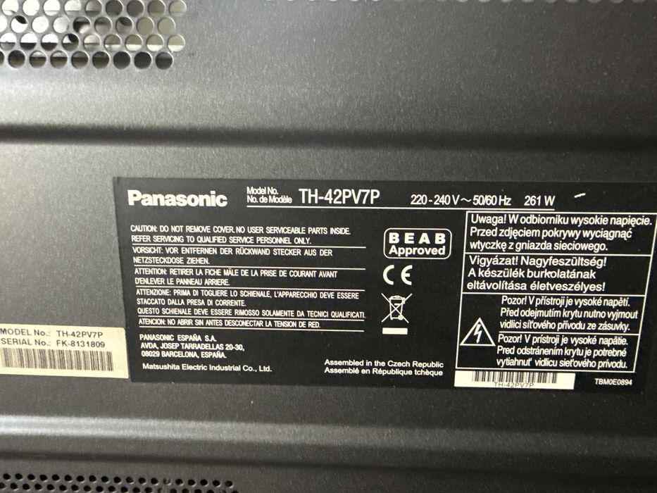 Телевізор Panasonic  TH-42PV7P
