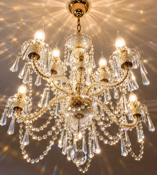Кришталева люстра Glass LPS Bohemia Crystal, 10 ріжків, Словаччина