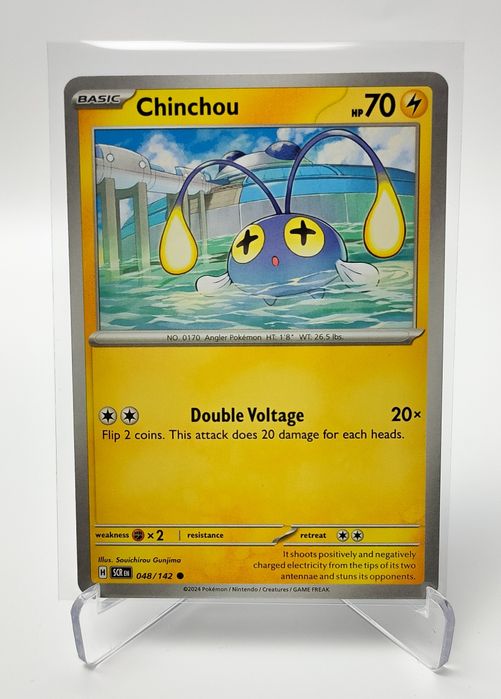 Chinchou 048/142 karta pokemon Stellar Crown