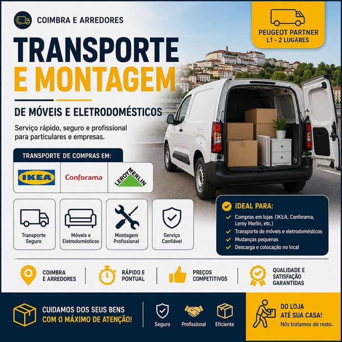 Furniture and Appliance Transportation and Assembly in Coimbra and Surrounding Areas