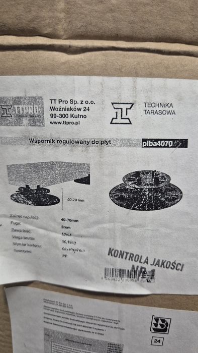 Wsporniki tarasowe regulowane firmy TT PRO