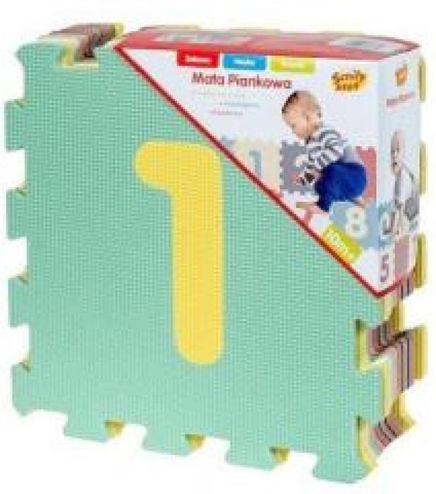 Mata piankowa pastelowa Cyfry Smily Play oprawa: folia