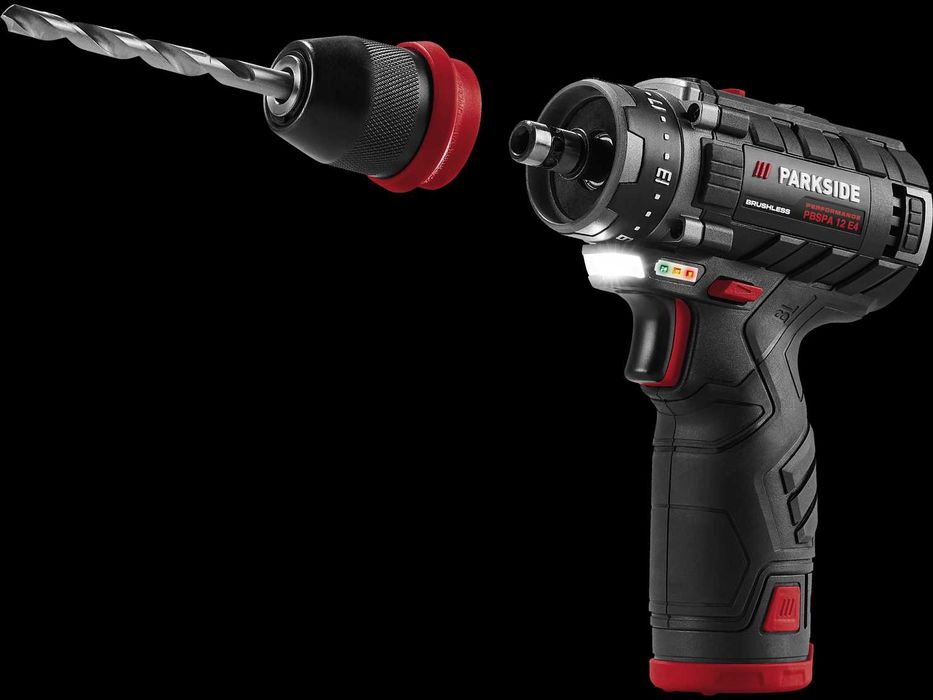 Wiertarko-wkrętarka Parkside Performance 2x Aku 12V zestaw PARAGON