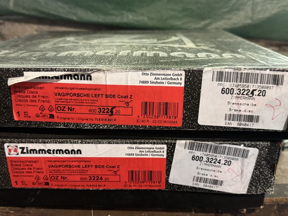 VW Touareg диск тормозной передний 2шт  600.3224.20   /  600.3225.20