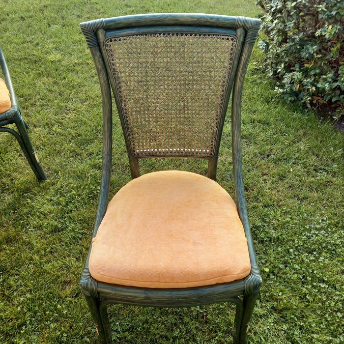 Krzesła drewniane ratanowe plecionka wiedeńska