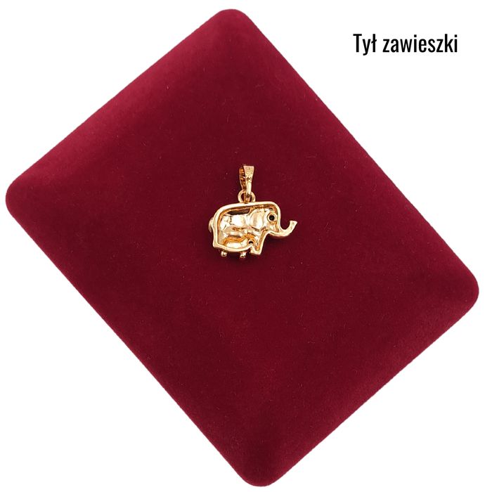 Zawieszka Złote Słonie Pozłacana 18k złotem