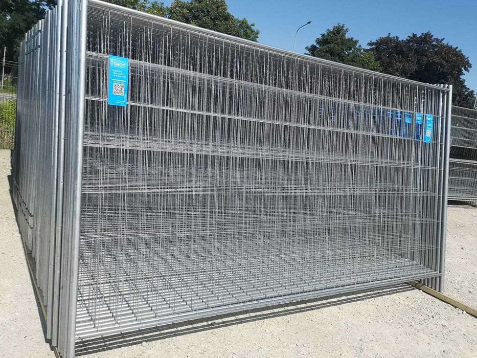 NOWE Ogrodzenie tymczasowe, zestaw 96 m - 28 paneli ze złączkami i stopami, ogrodzenie budowlane przenośne
