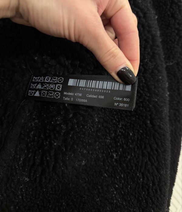 Massimo dutti дублянка авіатор натуральна ЧОРНА