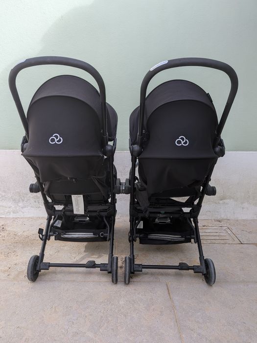2 Carrinhos de Bebé Bumprider Connect2 (2022) -  Muito Bom Estado - Completos - Compatíveis com Cabine de Avião