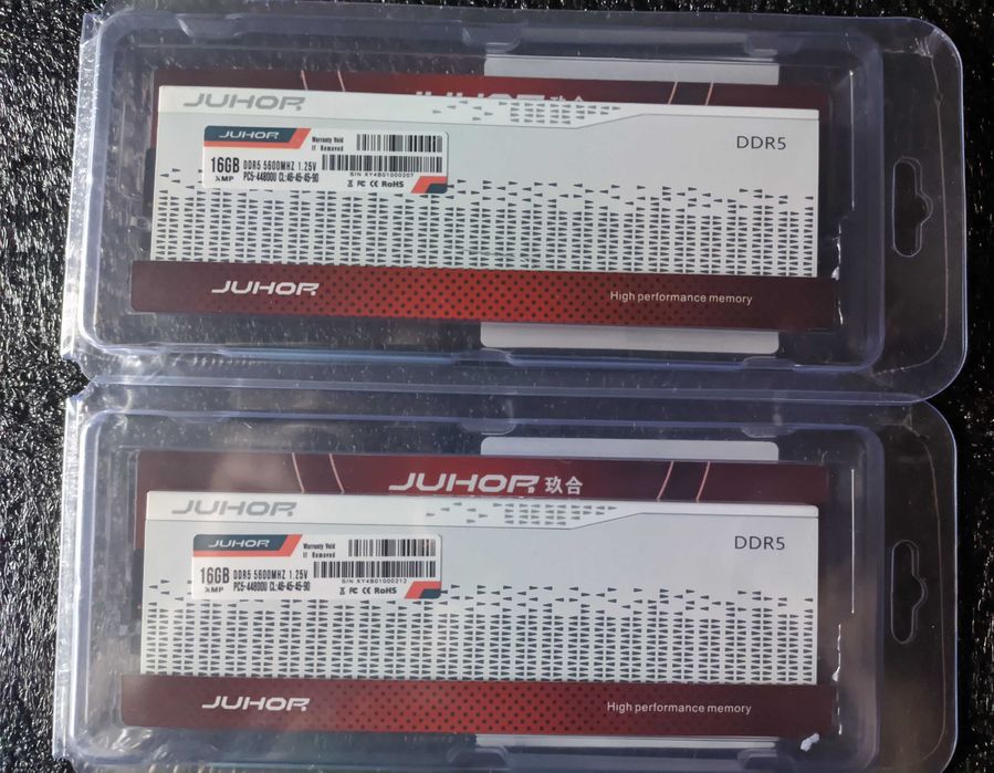 Оперативна пам'ять DDR5 32Gb 2x16Gb Juhor 5600 MHz