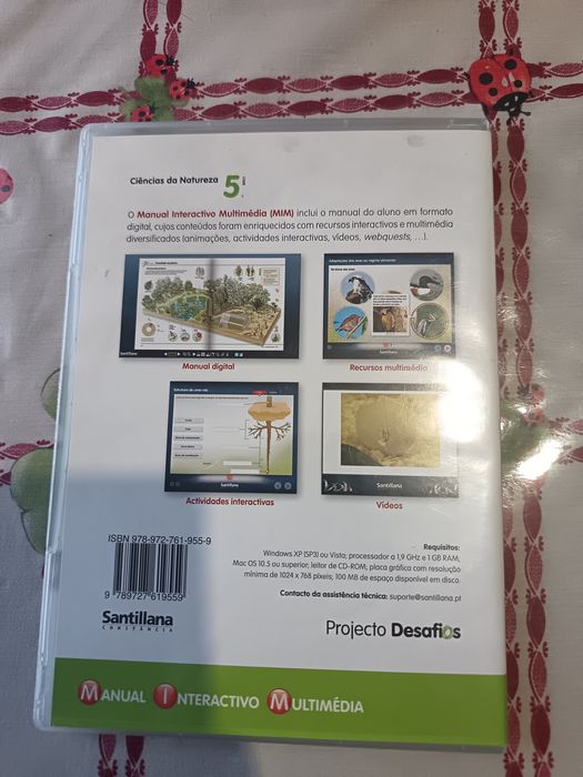 cd  rom   dvd manual interactivo multimédia ciências da natureza 5 ano