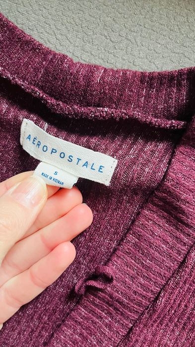 Aeropostale S 36 bordowy kardigan #aeropostale #usa #kardigan