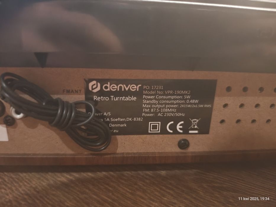 Gramofon Denver VPR-190