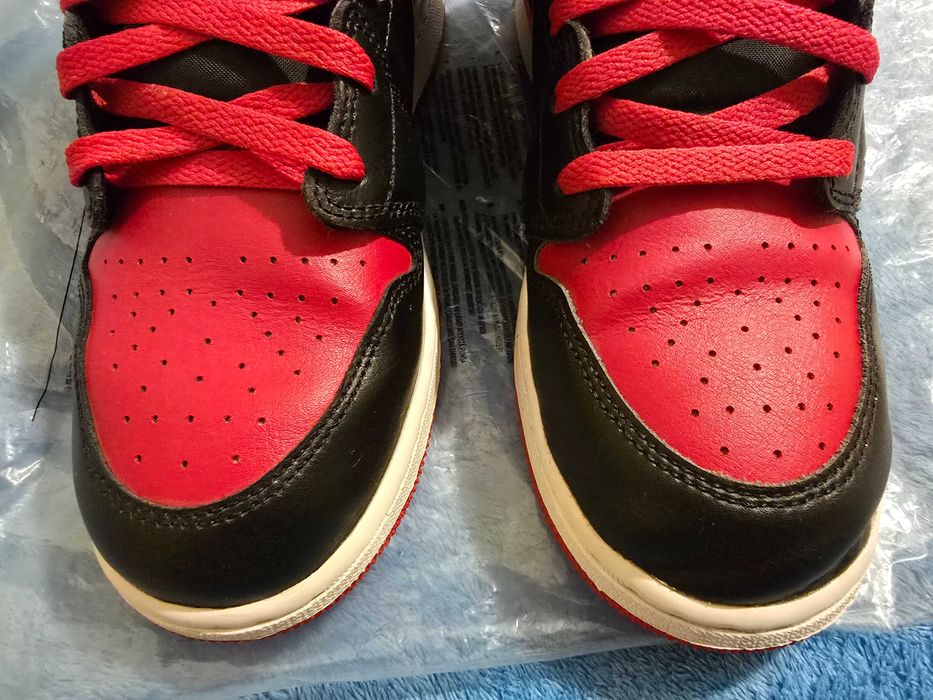 Buty NIKE Jordan 1 MID - Czarno-czerwone - Bred