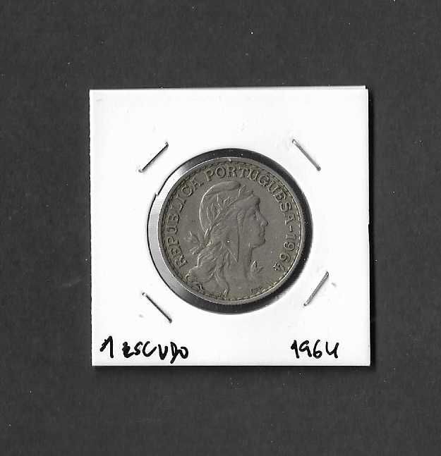 Moeda de 1 Escudo. Portugal 1964