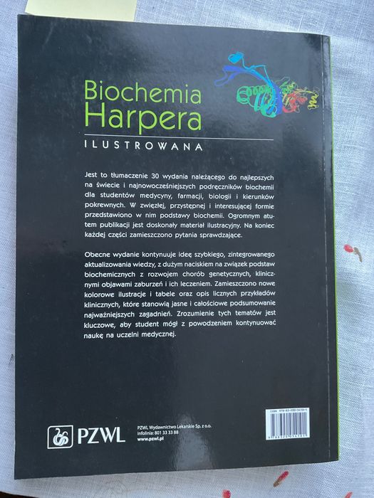 Biochemia Harpera Ilustrowana podręcznik stan idealny