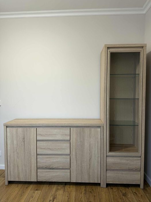 Zestaw mebli – witryna + komoda 1 + komoda 2