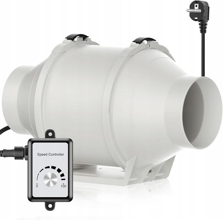 Wentylator rurowy HG Power, regulacja 100mm 366 m³/h